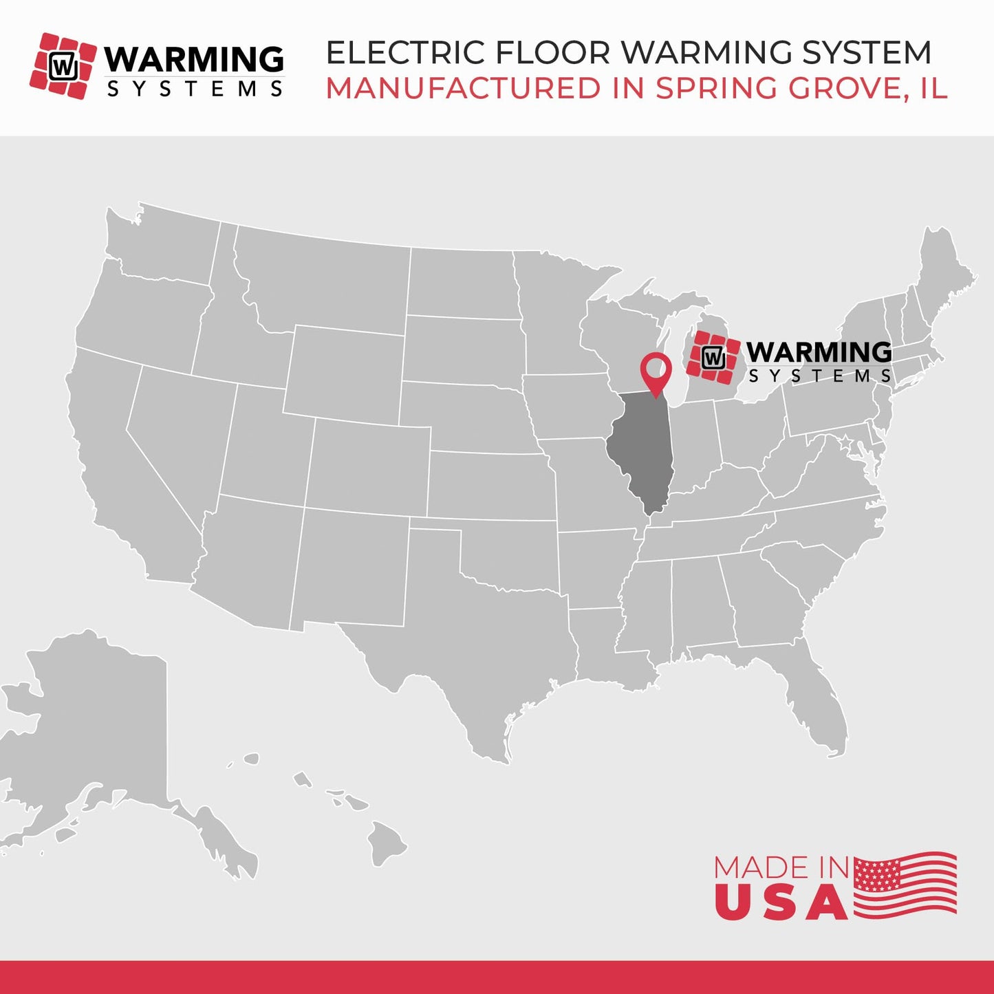 Warming Systems - 120 Sqft Electric Radiant Floor Heating Cable Kit – 120V Heated Tile Floor System with UWG5 Programmable Thermostat, Sensor, Installation Monitor & 25 Year Warranty, Made in the USA