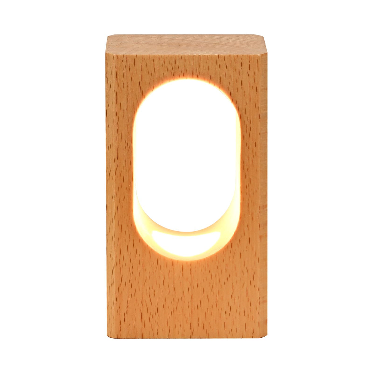 YIEONSHION LED Wood Desk Lamp, Dimmable Bedside Night Light for Bedroom, Creative Wooden Table Lamp, Warm Ambient Lighting, Unique Home Decor & Housewarming Gift