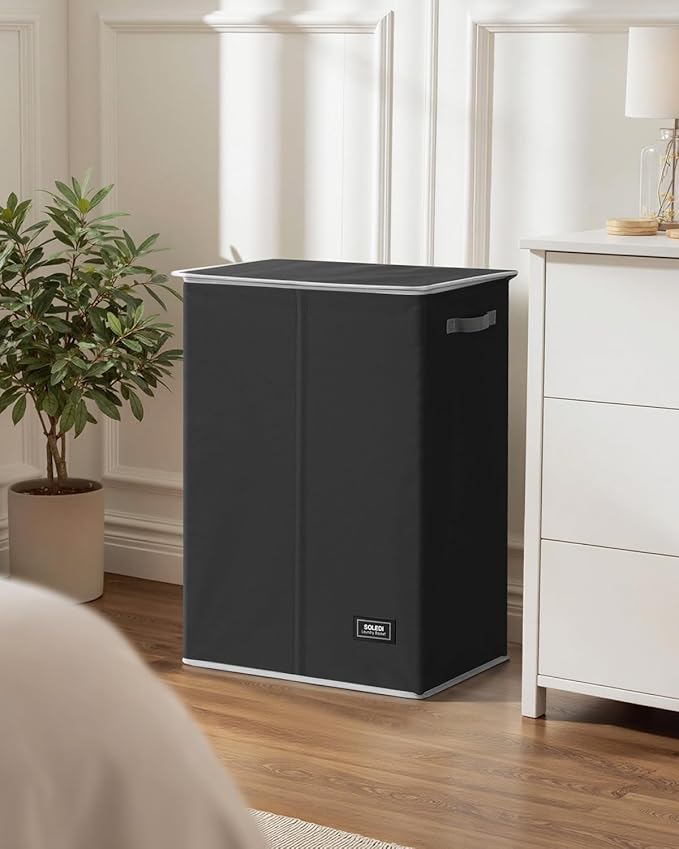 SOLEDI Laundry Hamper with Lid 130L Large & Tall Collapsible Laundry Basket