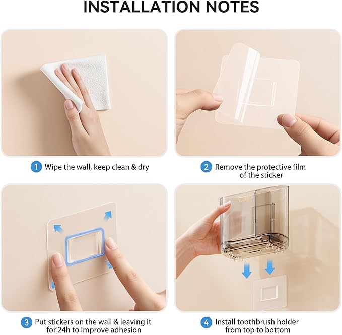 Toothbrush Holders with Drainage