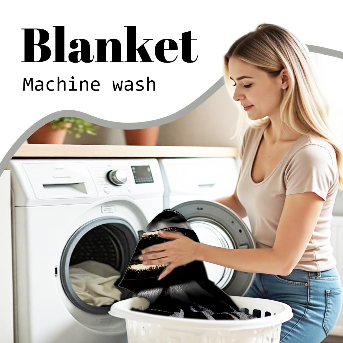 HUNXIAOJ African American Woman Blanket Throw Black Gold Print Flannel Blanket Gifts for Girls Female Women African American Couch Bed Living Room Home Decor 49"x59"