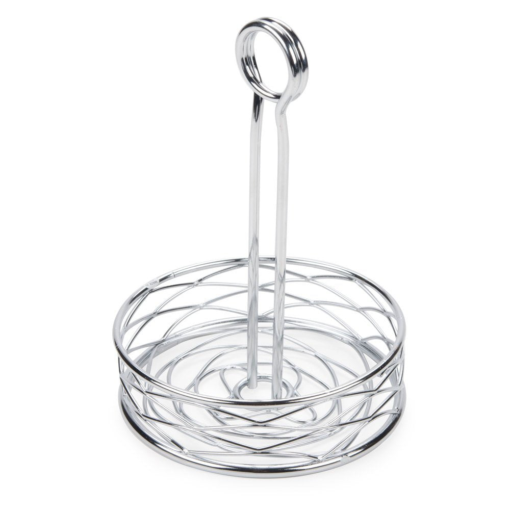 American Metalcraft RBNB17 Large Birdnest Condiment Rack, Round, Black