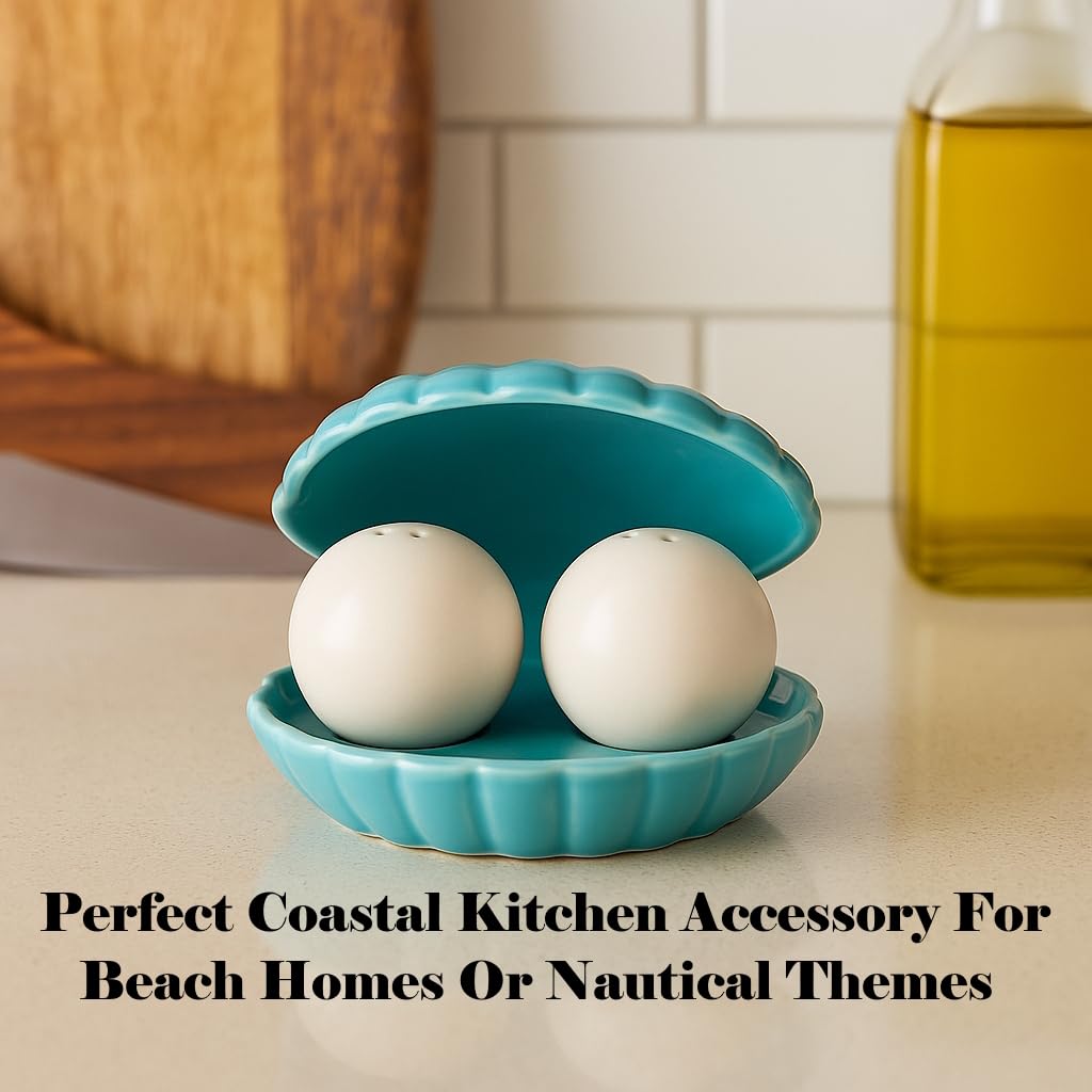 The Bridge Collection Novelty Oyster Salt and Pepper Shaker 3 Piece Set