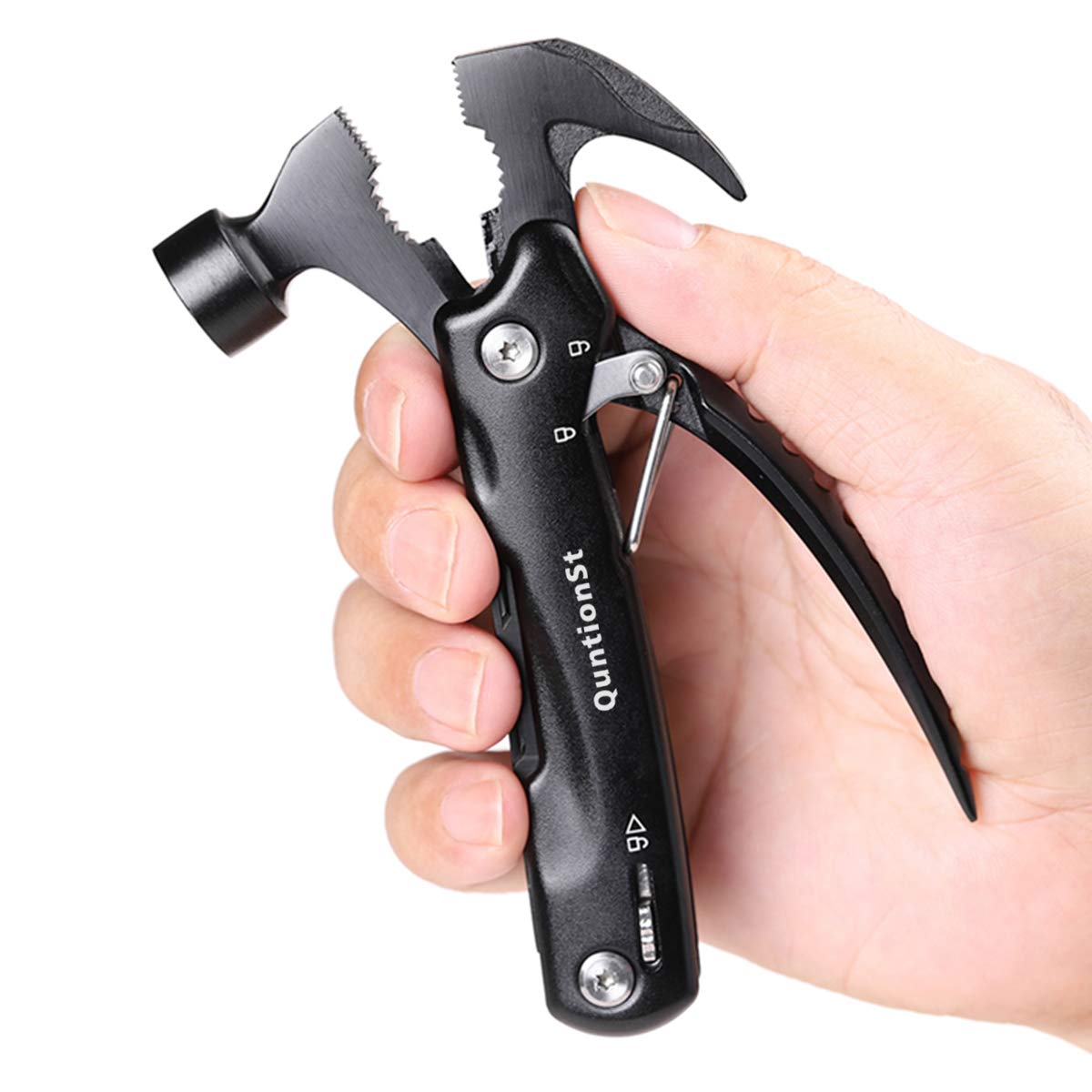 Birthday Gifts for Men,12-in-1 Hammer Multitool,Christmas Stocking Stuffers for Him Adults Dad Husband Boyfriend, Camping Essentials Mens Gift for Him, Fathers Day Gift Idea,Mini Multi Tool