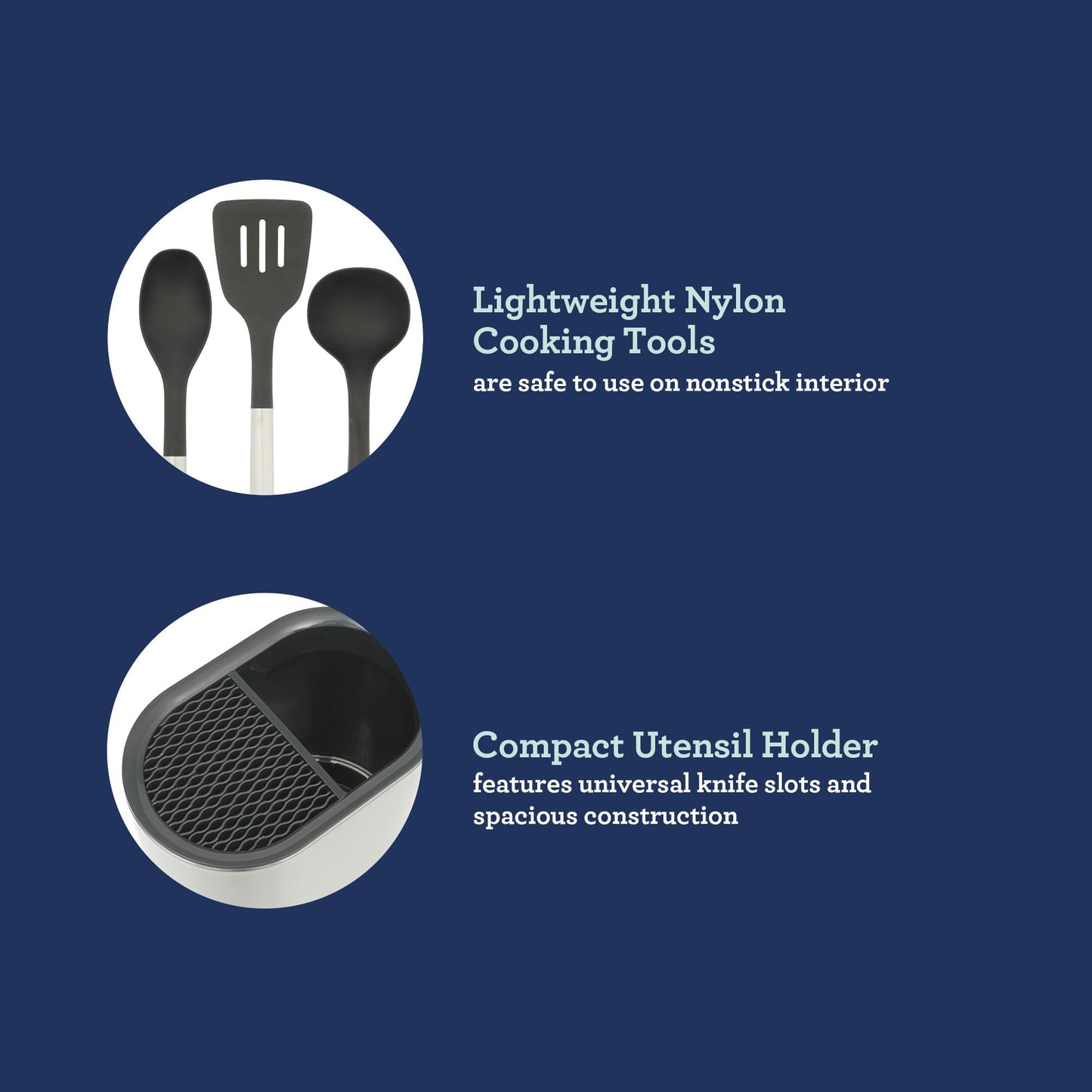 Oster Baldwyn 12 Piece Stainless Steel and Nylon Kitchen Tool and Cutlery Set
