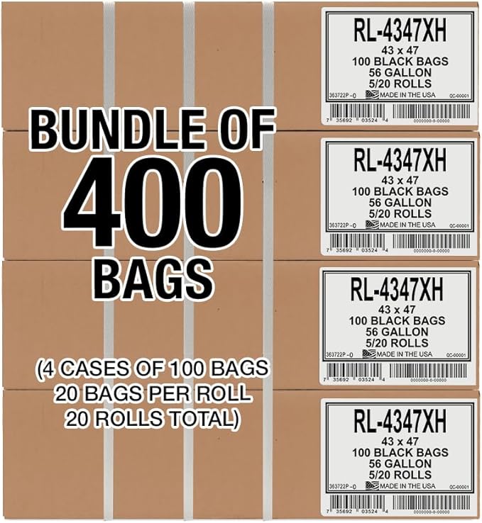 Aluf Plastics 56 Gallon Trash Can Liners