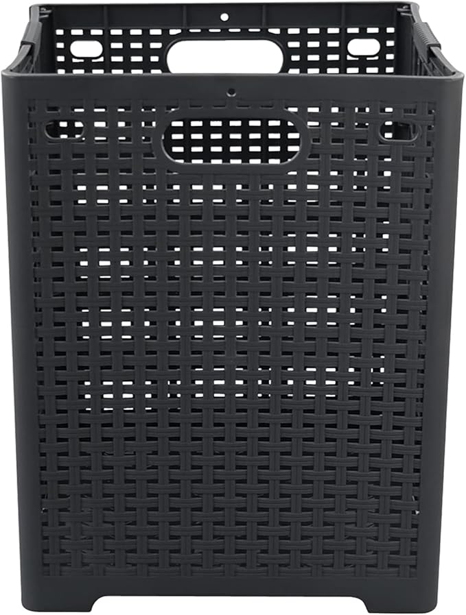 Kekow 1-Pack 42 L Plastic Collapsible Laundry Basket