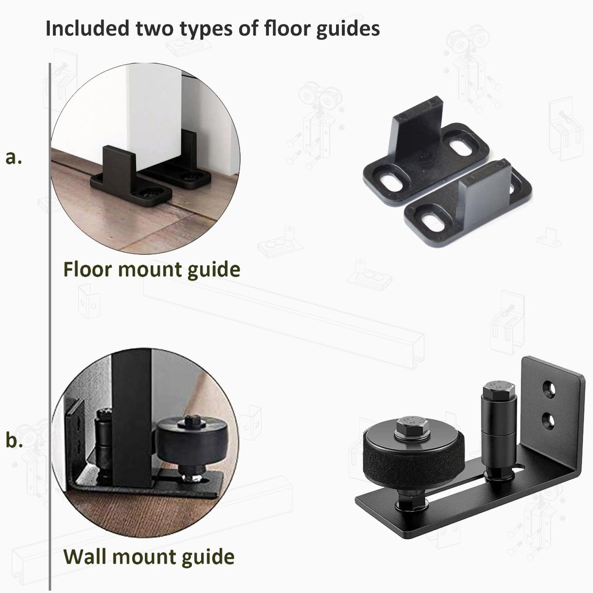 DIYHD 24FT Raw Material Exterior Box Track Double Sliding Barn Door Hardware,Heavy Duty Wall Mount Box Track Kit for Outdoor Use,MAX Load 330lbs,Kit to Hang 2 Doors(Fit 72" X 2 Door)