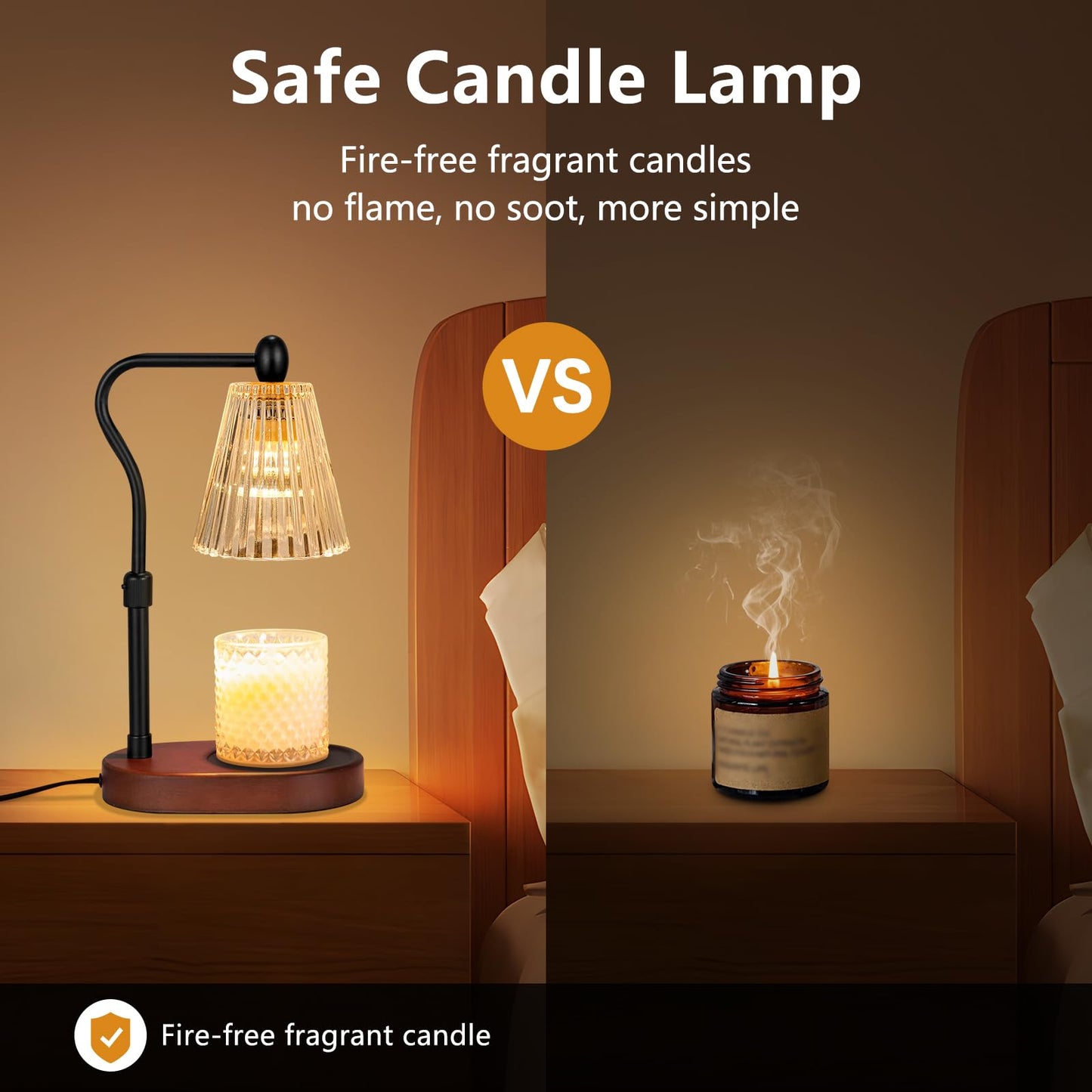 Engpure Candle Warmer Lamp with Dimmer, Candle Warmer with Timer Adjustable Height for Scented Wax Jar Candles, Gifts for Women Mom New Home Decor, for Women Mothers Day