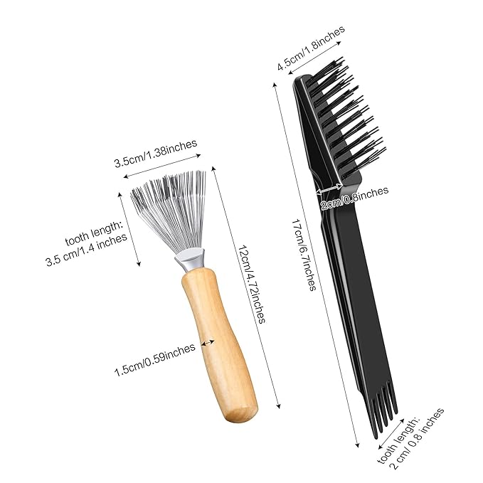 Boao 2 Pieces Hair Brush Cleaning Tool Comb Cleaner Brush Mini Comb Cleaning