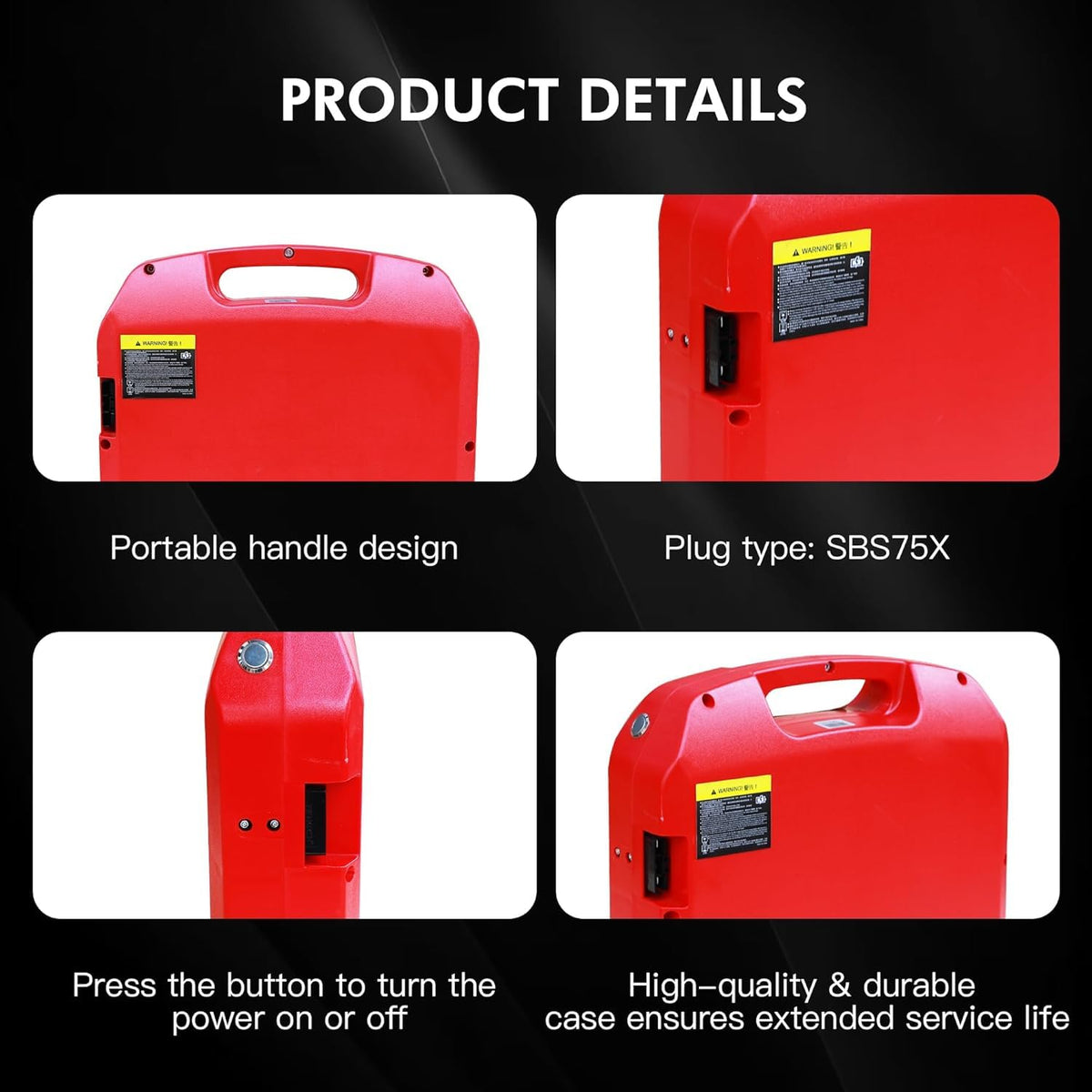 Electric Pallet Jack Battery, 48V 20Ah Forklift Lithium Battery for Heli/JIALIFT CBD20J-LI, 5000+Cycles, Built-in Smart BMS with Multiple Protection, Easy to Use & Carry