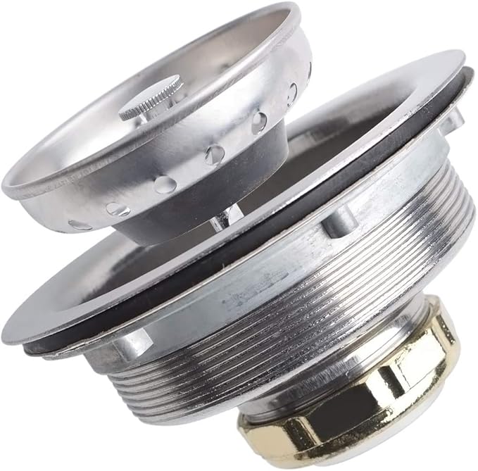 Hydro Master Kitchen Sink Basket Strainer Standard Drains, Stainless Steel