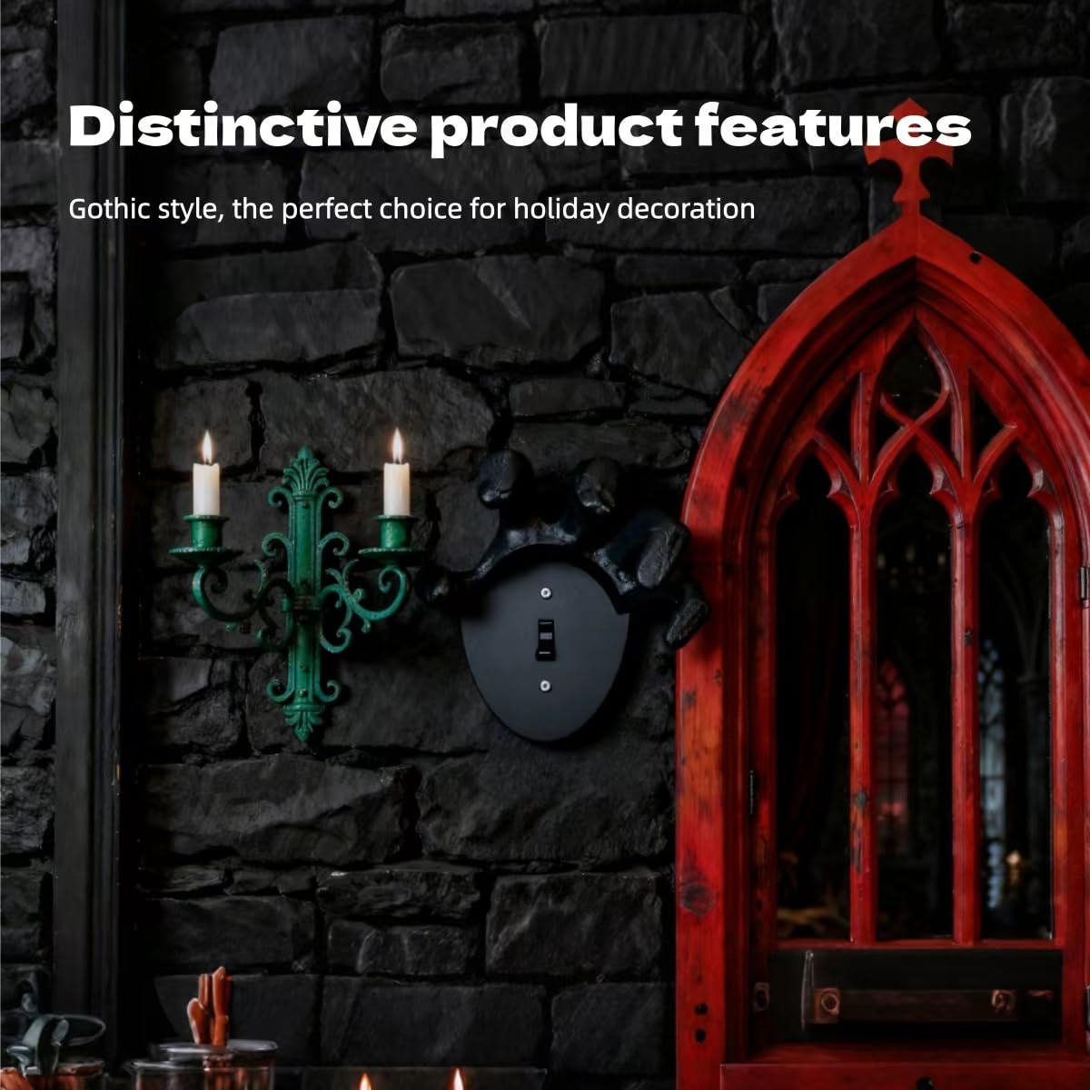 Gothic Light Switch Covers,funny light switch cover ,3D Material Wall Panel Cover,Suitable for bedroom, living room, kitchen Halloween decorations