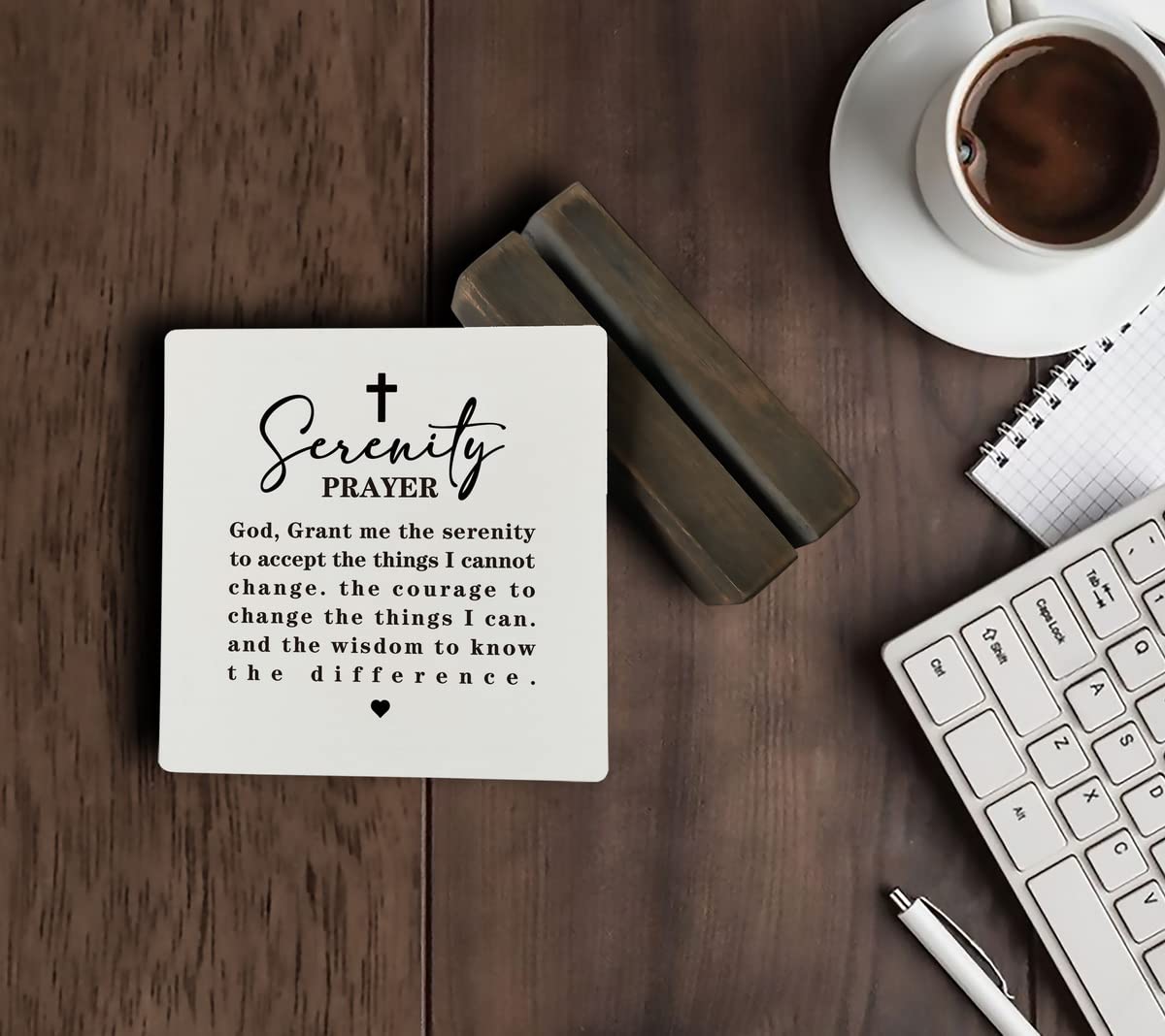 Serenity Prayer Wood Plaque, God Grant Me The Serenity, Inspirational Wooden Stand, Meaningful Sign, Unisex Sobriety & Mental Health Gift