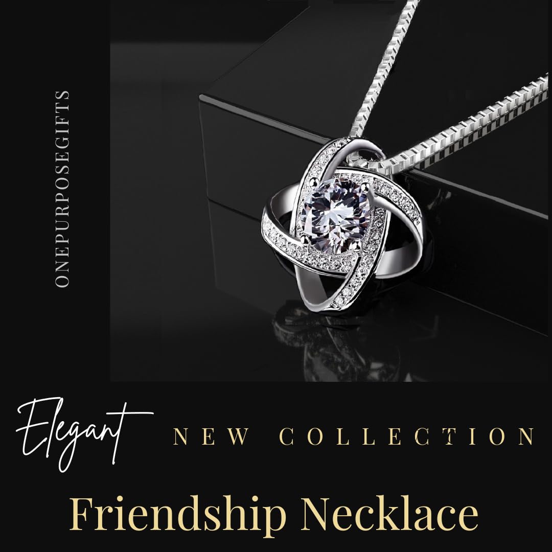 Onepurposegifts Friendship Necklace Friendship BFF Bestie - Birthday Gift for Women, Best Friend