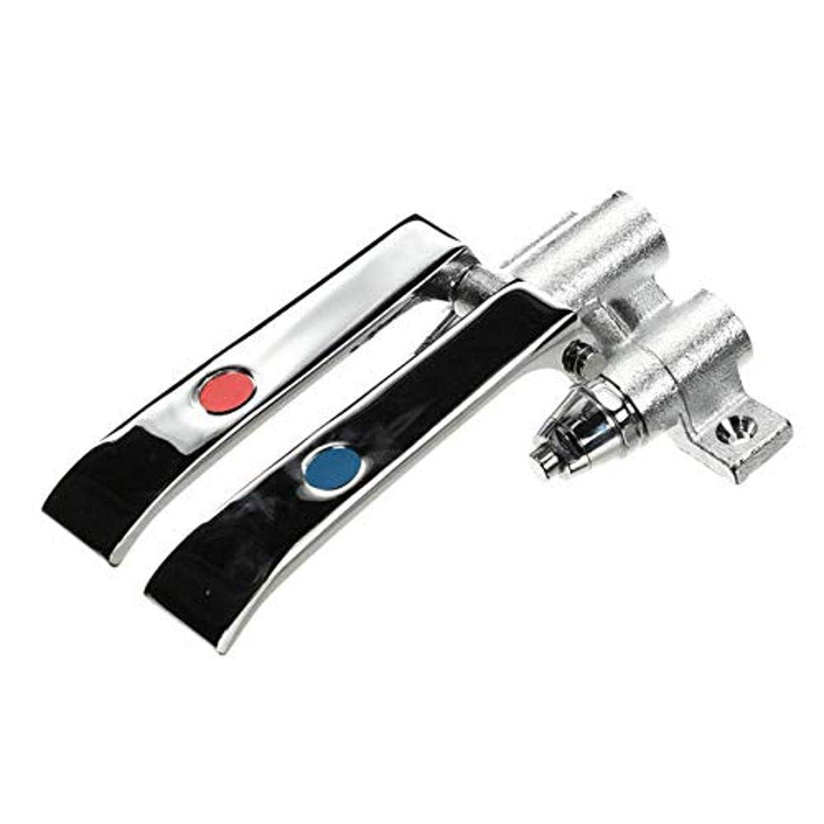 Component Hardware Encore Knee Valve with Dual Pedal and Rough Chrome Valve Body