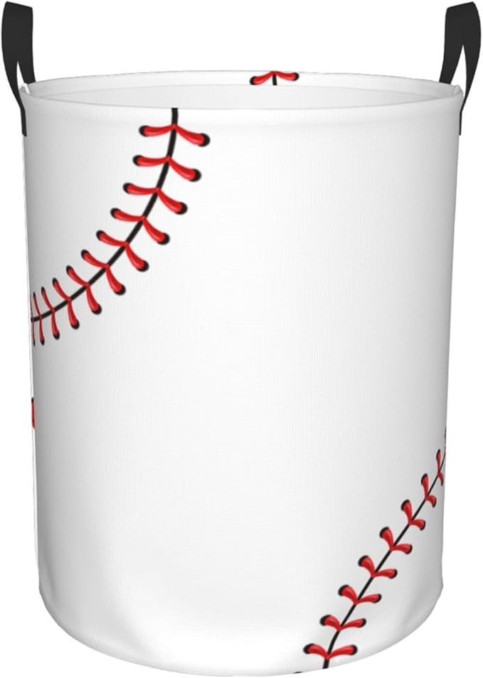 Baseball Texture Laundry Hamper Bag