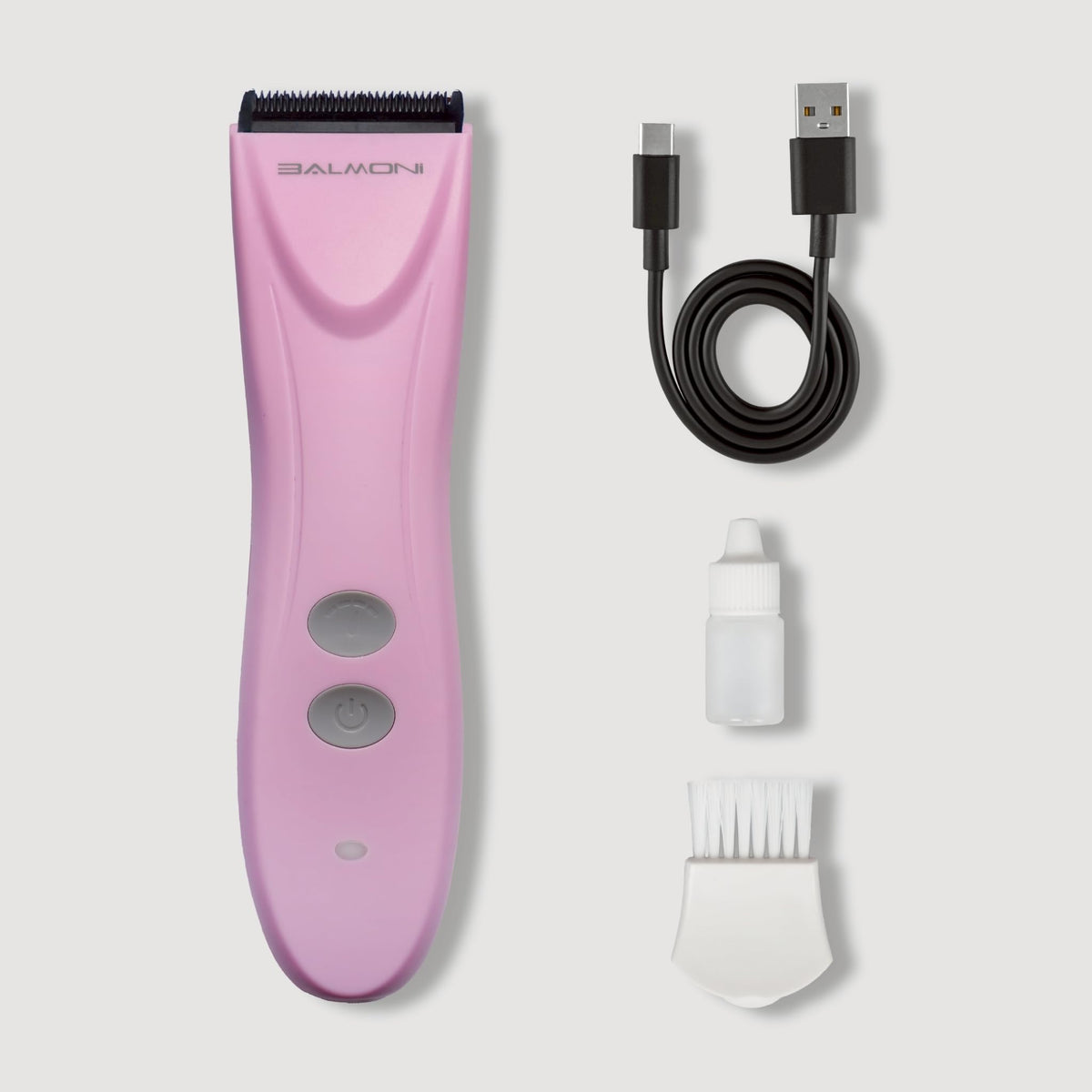 BALMONI Cordless Pet Grooming Kit for Dogs & Cats, Quiet & Powerful Motor Paw & Face Trimmer, Lightweight Clipper, Dopamine Pink, Parent (Bundle-Dopamine Pink)