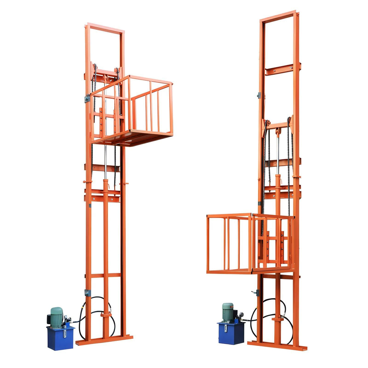 JIN YANG HU 1Ton/2200Lbs Load Electric Platform Lifts,9.8FT Lifting Height Hydraulic Freight Lift Elevator,Wall Mounted Factory Warehouse Home Space Dedicated Freight Elevator