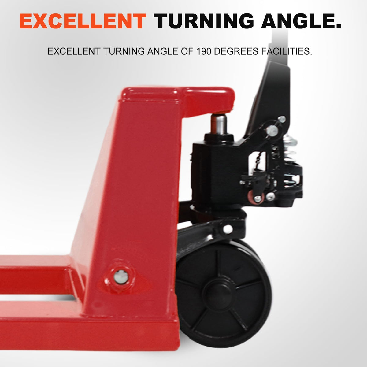 Tory Carrier Manual Pallet Jack Lift 5500 Lb. Capacity, Hand Pallet Truck 48” L × 21” W Forks, Standard Duty Truck for Warehouse, Supermarket and Logistics Center - Nylon Wheel