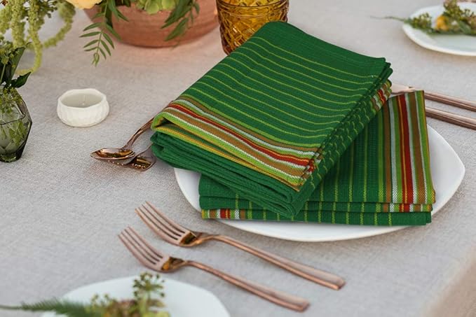 Urban Villa Kitchen Towels Waffle Stripes Dish Towels