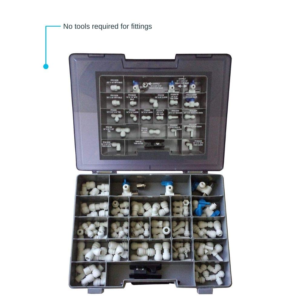 John Guest Polypropylene Service and Repair Kit, Push to Connect Plastic Plumbing Fittings, White, KIT-ISRK
