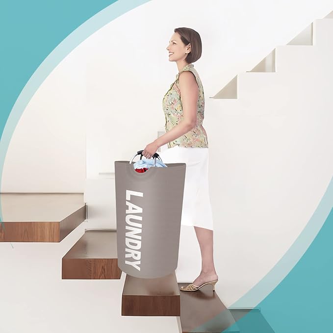 StorageRight 75L Large Laundry Basket, Laundry Hamper, Dirty Clothes Hamper