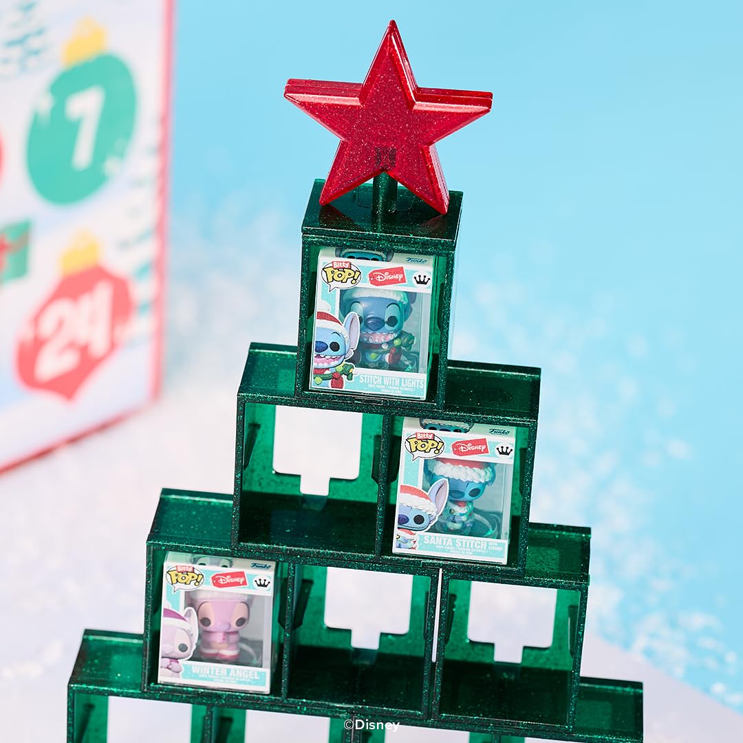 Funko Pop! Bitty Countdown Calendar: Stitch Holiday - 24 Days of Surprises - Collectible Vinyl Mini Figures - Mystery Box - Gift Idea - Holiday Present for Kids - Christmas or Birthday Countdown