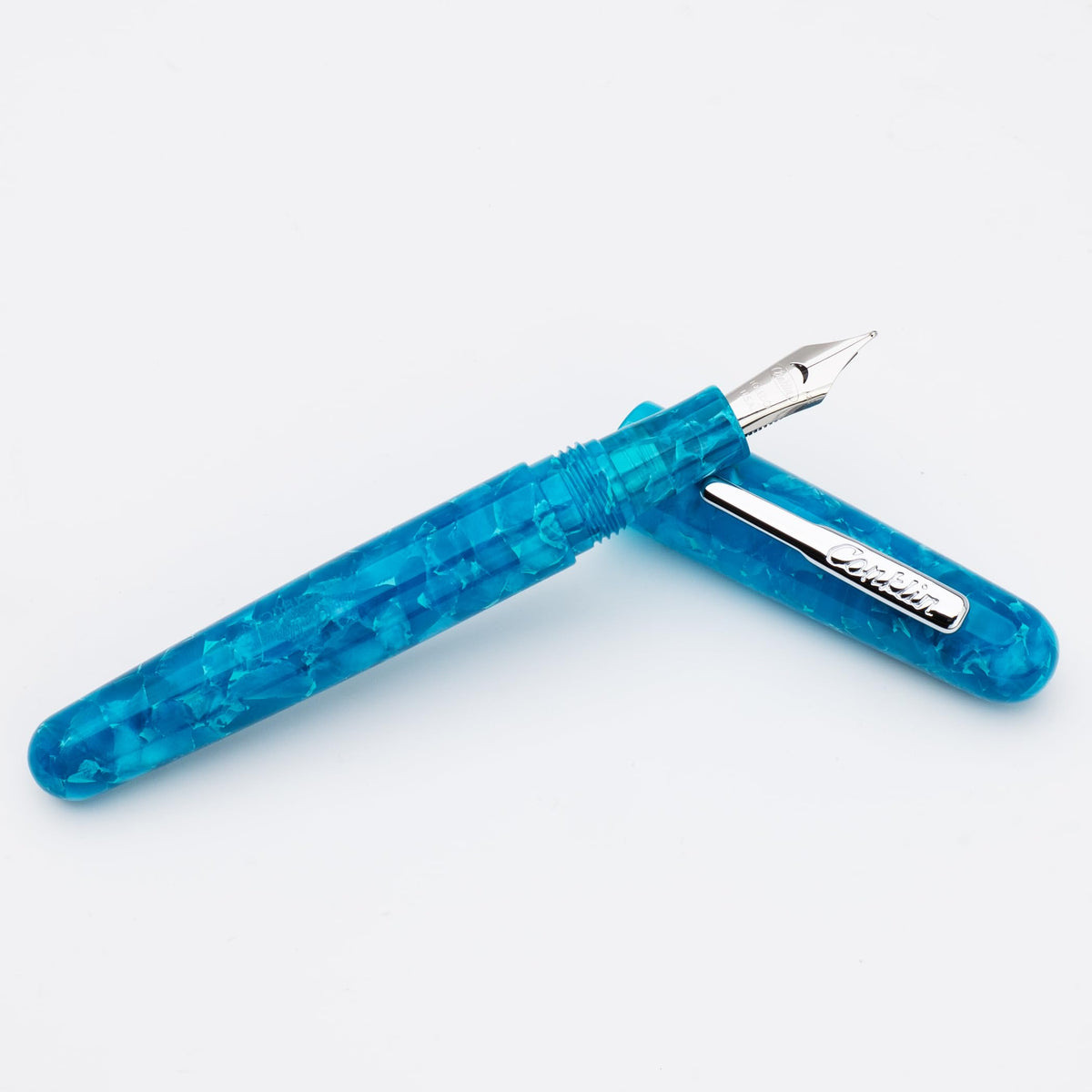 Conklin All American Fountain Pen Turquoise Serenity Special Edition – Stub Nib with Free 15ml Conklin Black Ink Bottle – Calligraphy and Creative Writing Luxury Pen Gift for Collectors and Artists