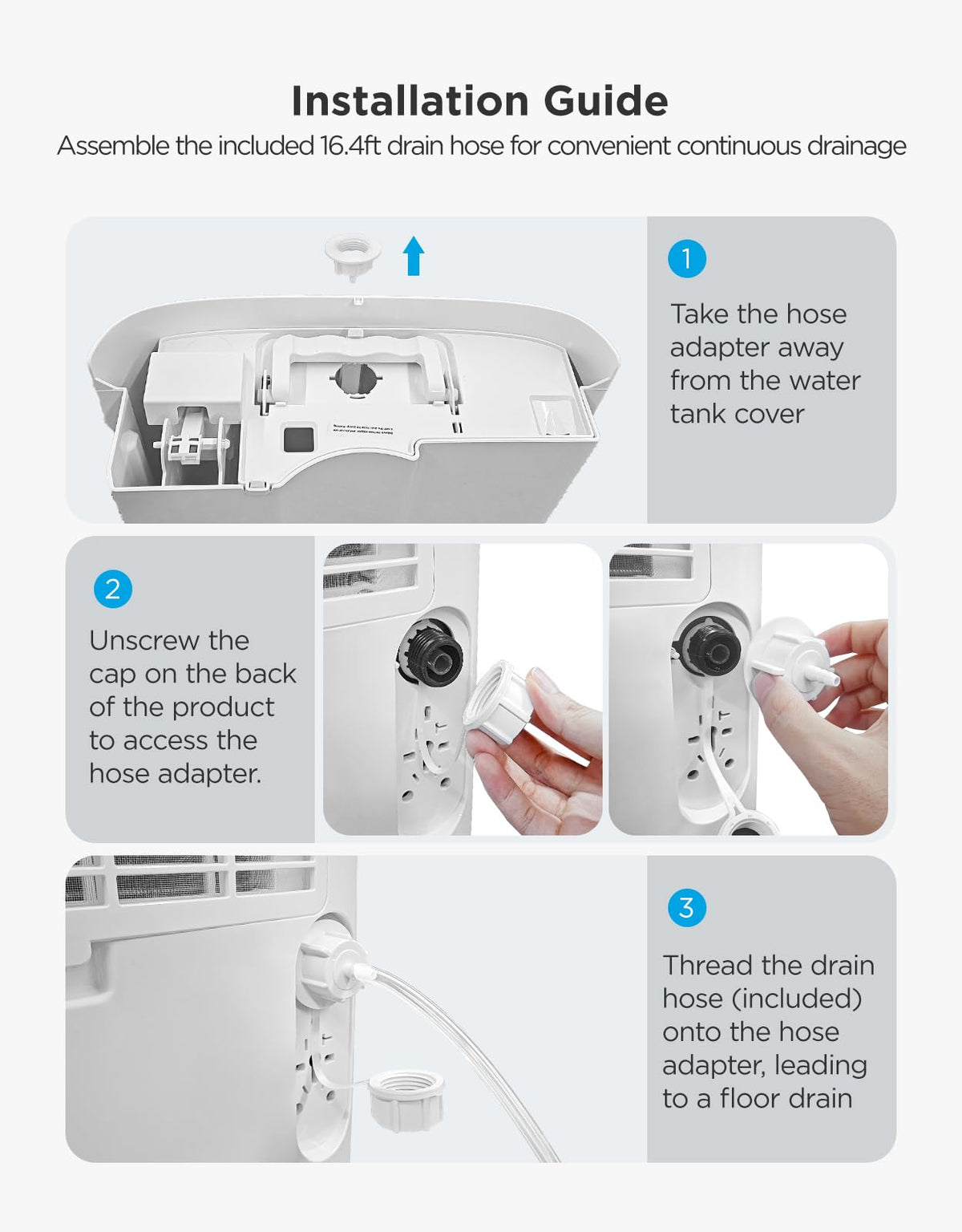 GoveeLife Dehumidifier for Home 4,500 Sq. Ft. 50 to 137 Pint with Pump, Drain Hose, Smart Dehumidifier for Basement with Humidity Control, Auto Shut Off/Defrost, 5 Modes, Bedroom, Bathroom, Garage
