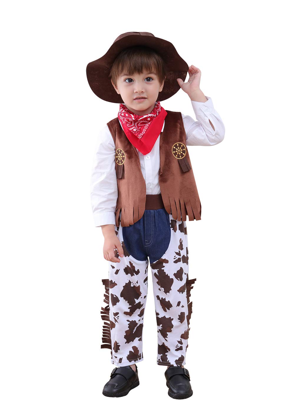 LXKIKMM May's Baby Western Cowboy Style Kids Costume Set Cosplay Costume 12-18 Months
