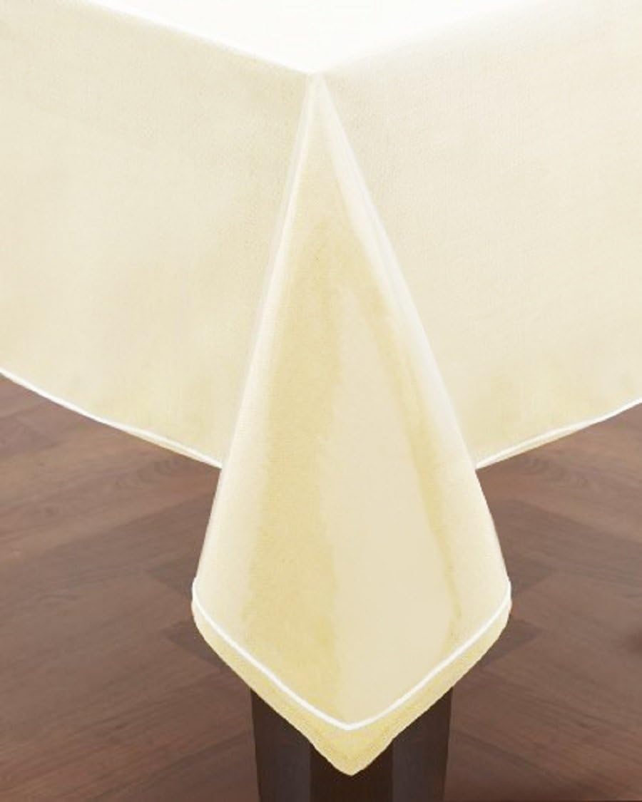 Elaine Karen Clear Plastic Table Cover Protector 100% Waterproof Table Protector Crystal Clear Plastic Tablecloth Cover for Dining Table Heavy Duty Vinyl, 60" x 90" Rectangle