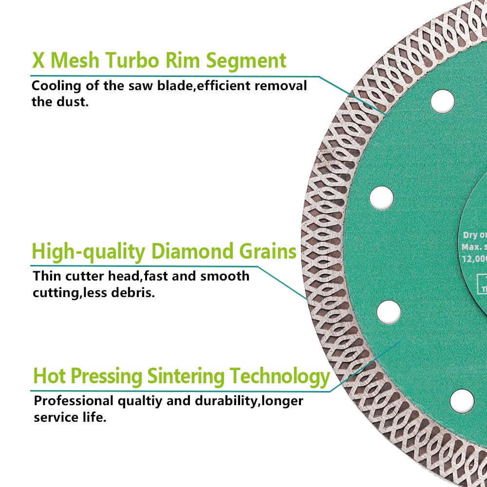 Tile Hole Saw Kit Diamond - (6/8/10/25/35/50/75/127mm Drill Bits+Finger Bit+Chamfer Bit+Adapter+Tile Blade) Diamond Hole Saw Kit for Porcelain Ceramic Marble Brick Granite,5/8"-11 Thread