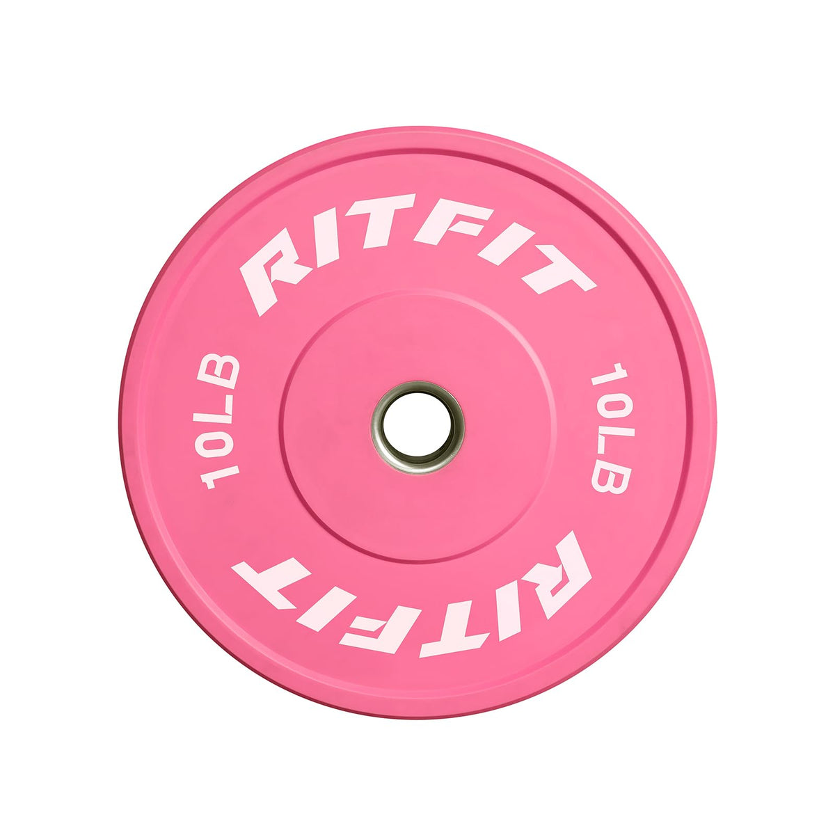RITFIT Pink Weight Plates, 2 Inch Olympic Barbell Weight Plate, Bumper Plates With Steel Insert, Pink Weights for Gym and Home