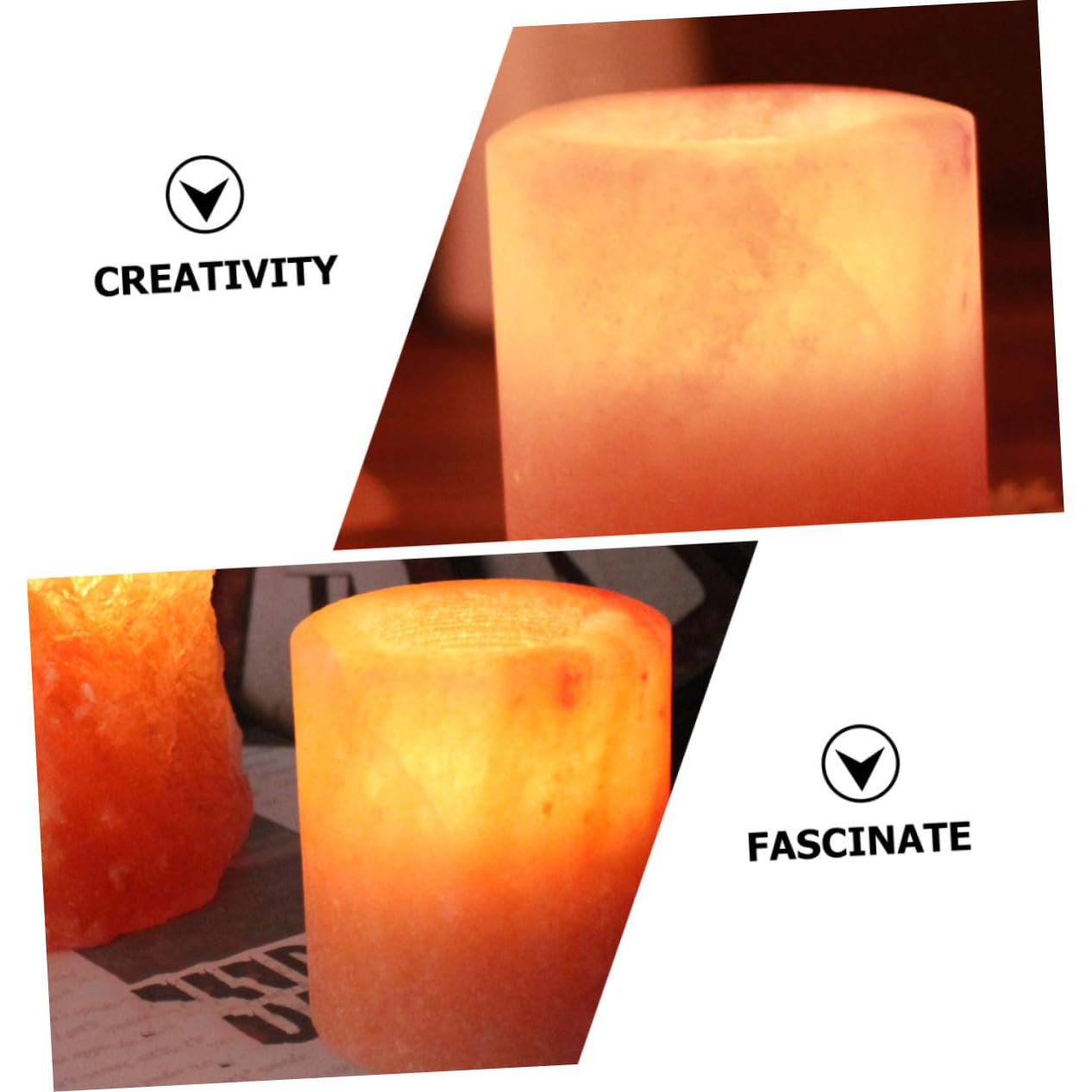 LIFKOME Himalayan Salt Candle Holder for Meditation Yoga Desktop Ornament Cozy Home Decor for Parties Craftsmanship Housewarming Present