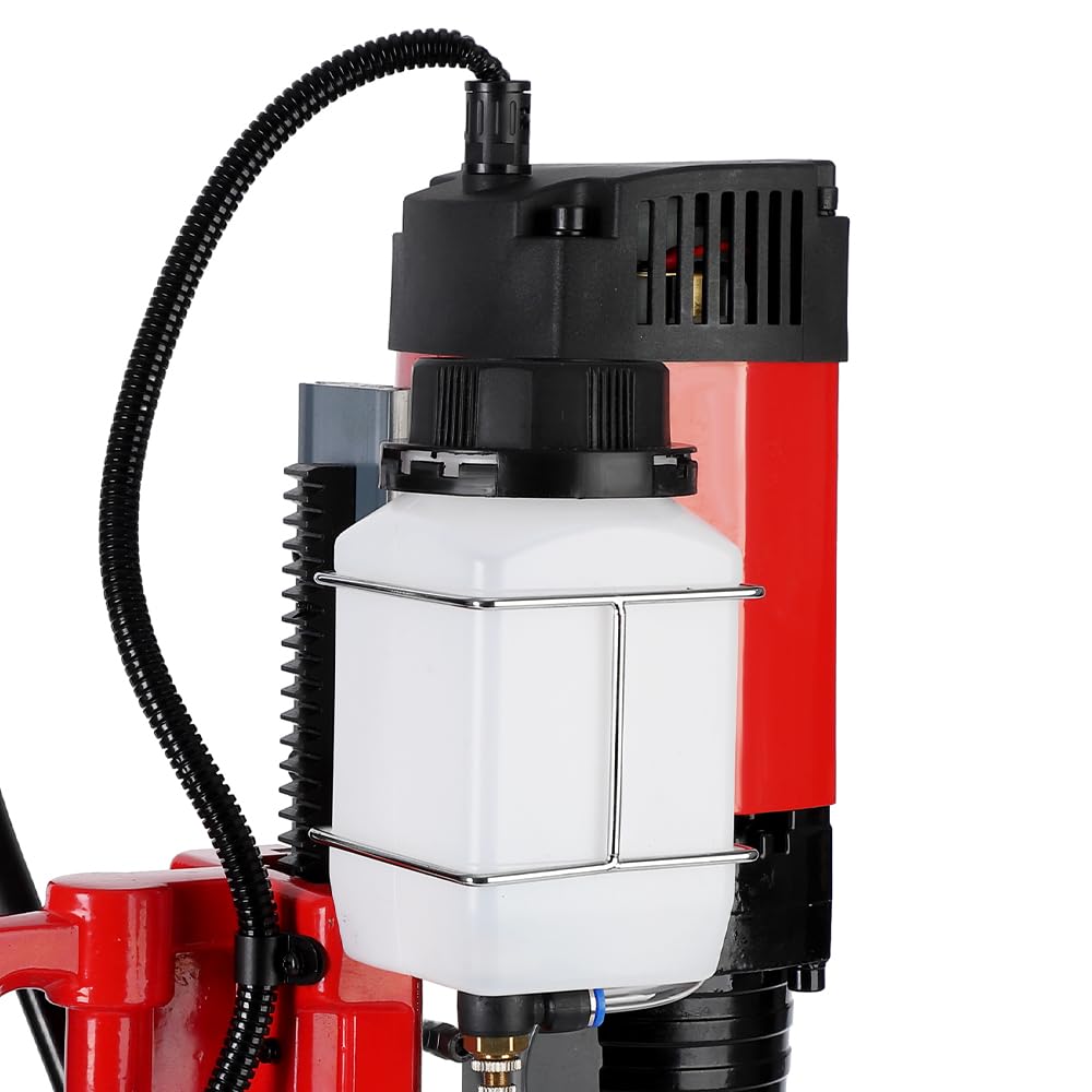 Magnetic Drill Press, 1550W 500RPM Portable Power Mag Drill Press, 10-Speed Core Drilling Machine for Metal Working,3Pcs Drill Bits
