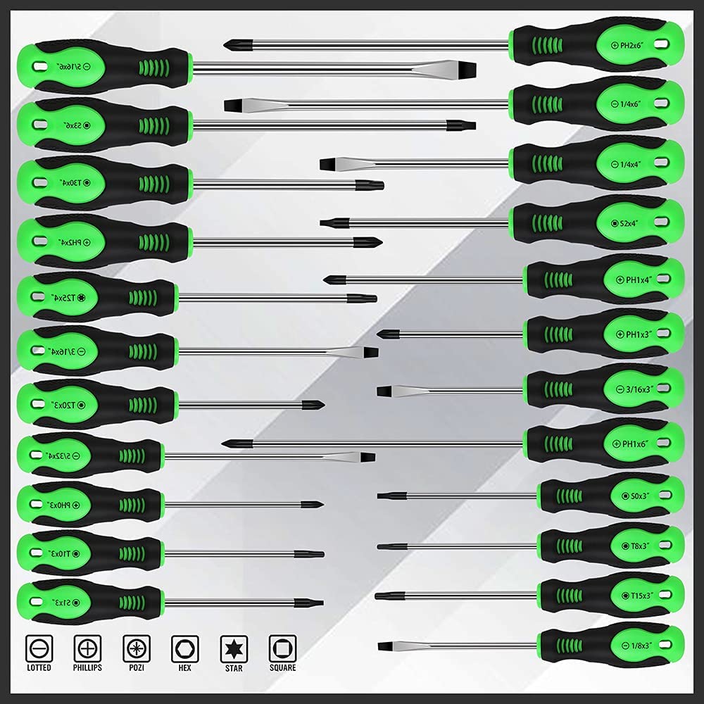 SWANLAKE 117PCS Magnetic Screwdrivers Set with Plastic Ranking,Tools for Men