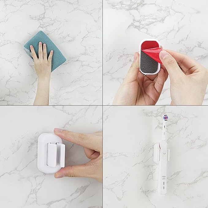 2 PCS Toothbrush Holder Wall Mounted