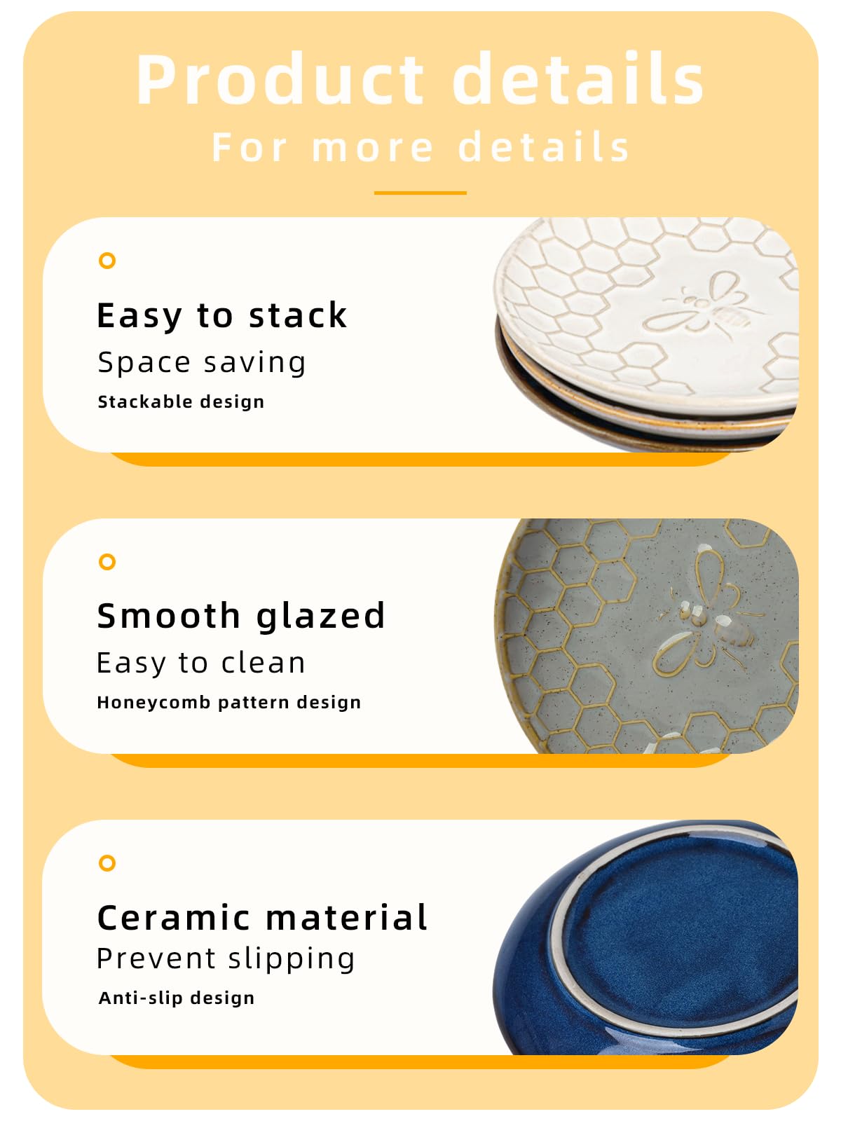GDCZ Ceramic Dessert Plates, 5.2 Inch Mini Dinner Plates, Dinner Dishes for Cake, Waffle, Snacks Side, Microwave, Oven and Dishwasher Safe, Set of 2 (Grey)