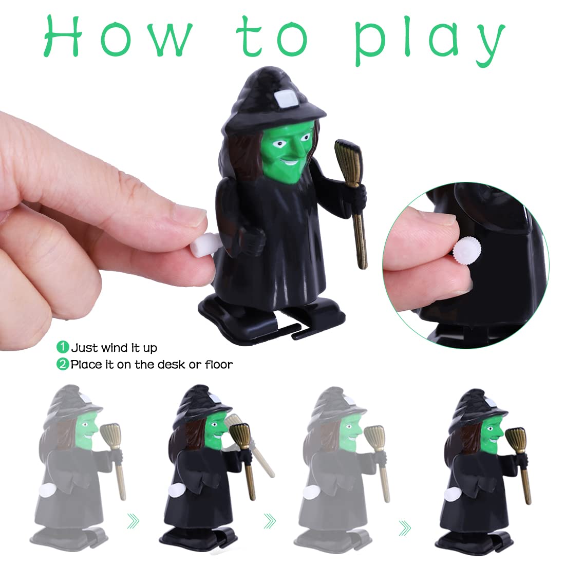 Max Fun 18pcs Halloween Wind Up Toys Assortments for Kids Halloween Party Favors Treat Bag Stuffers Goody Bag Filler Treats Prizes (Halloween)