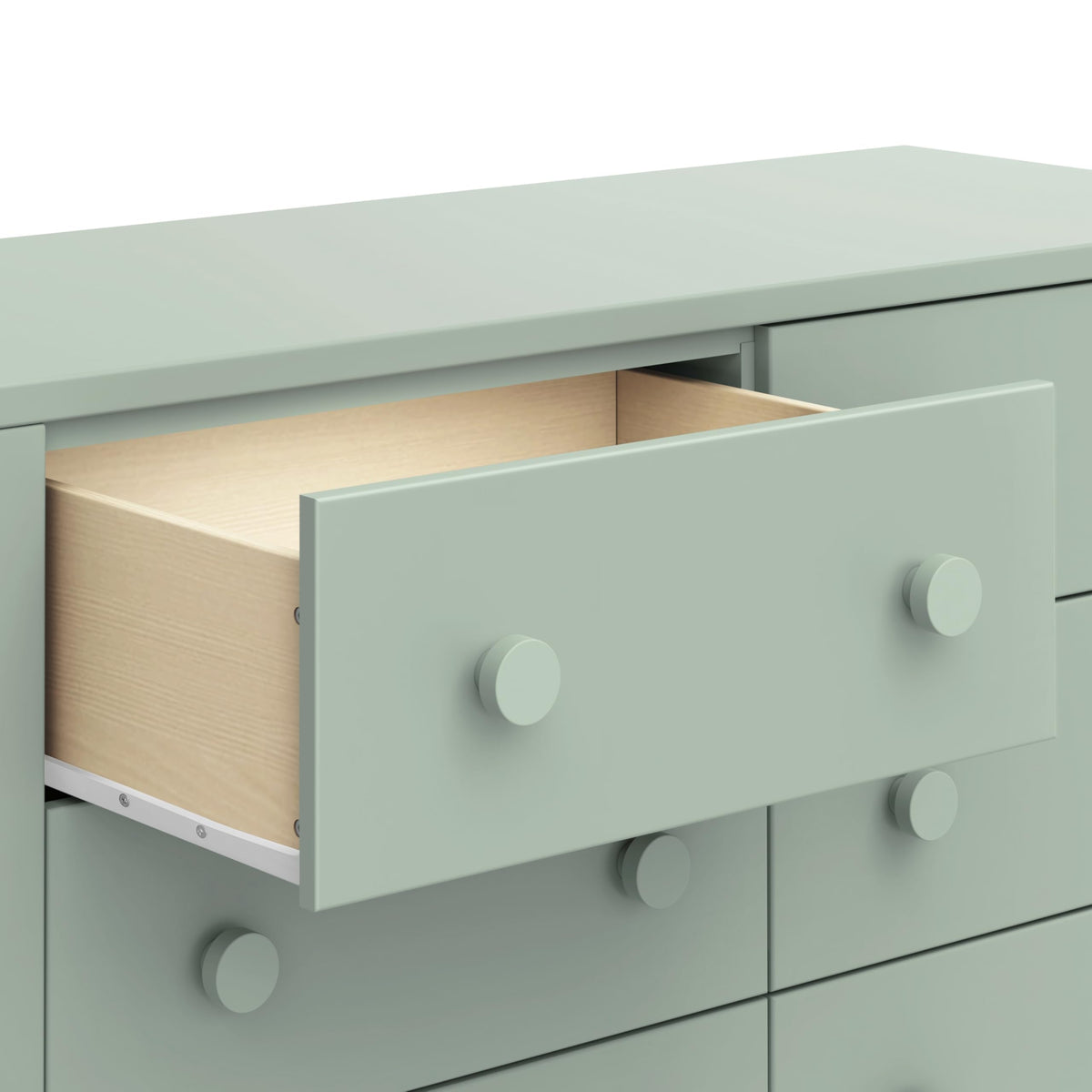 Davinci Sammy Scallop 6-Drawer Dresser in Light Sage