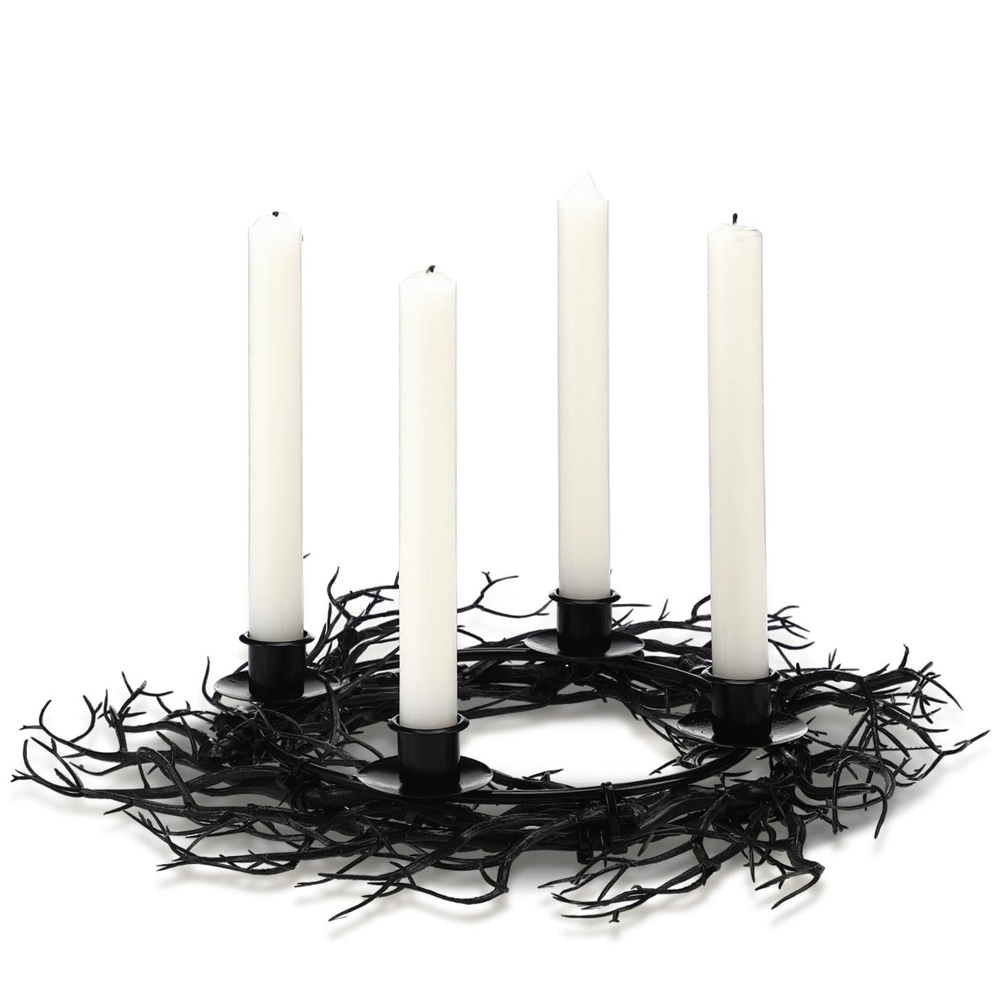 Beeveer Halloween Candle Holder 17 Inch Gothic Black Branches Candlestick Black Candelabra Spooky Halloween Candle Stick Holder for Desktop Dinner Party Wedding Table Centerpieces