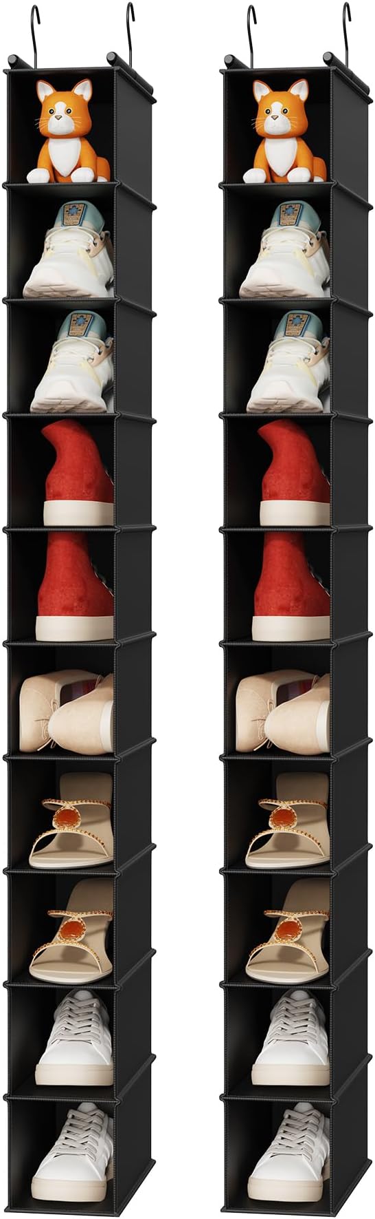 MAX Houser 10-Shelf Hanging Shoe Shelf Organizer, Hanging Shoe Storage