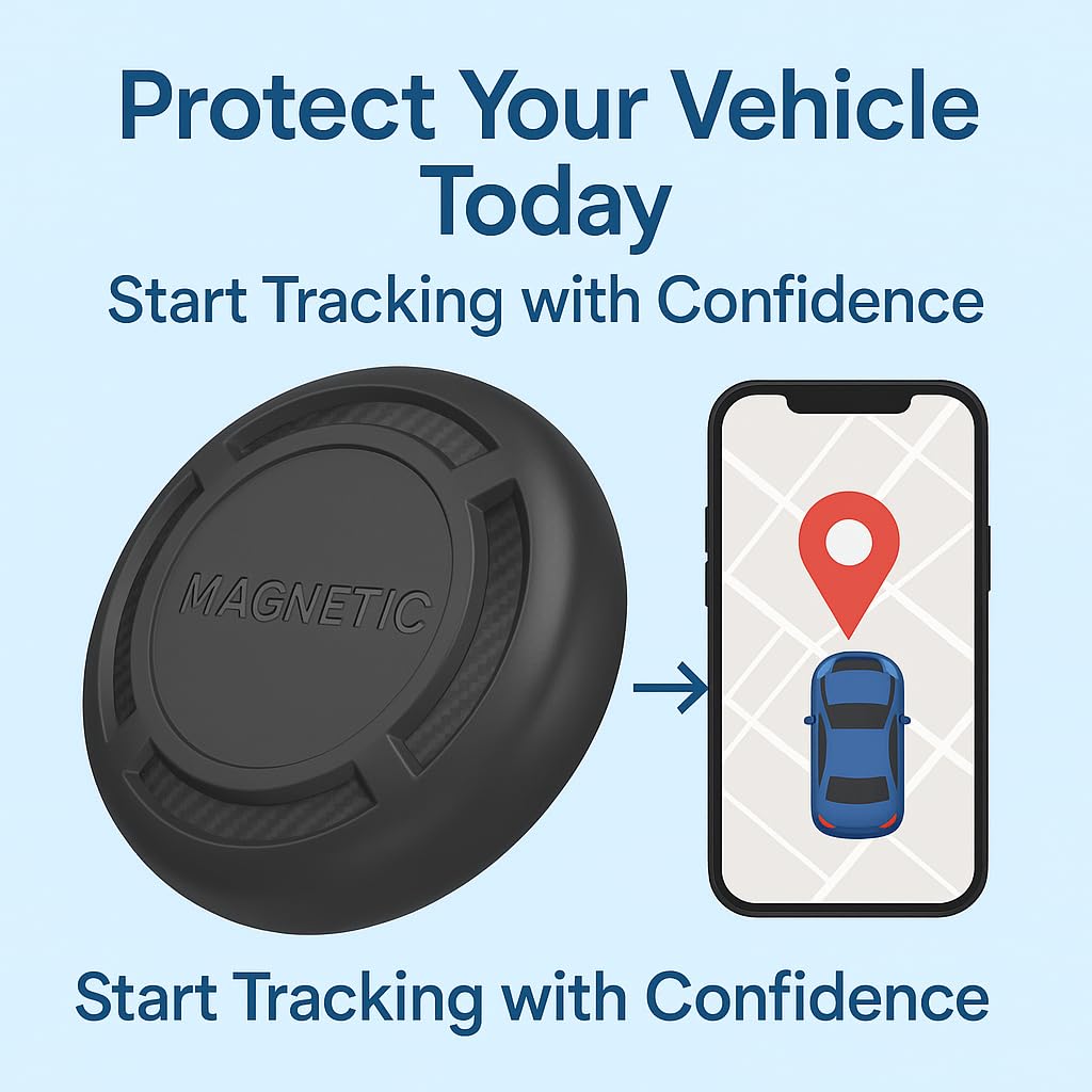 Magnetic Hidden GPS Tracker for Vehicles β 365 Days Battery Life, No Subscription, Car Tracker Device Hidden (iOS Tracker)