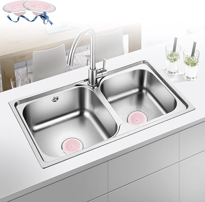 2 PCS Kitchen Stainless Silicone Sink Strainer, 4.5 inch Diameter…