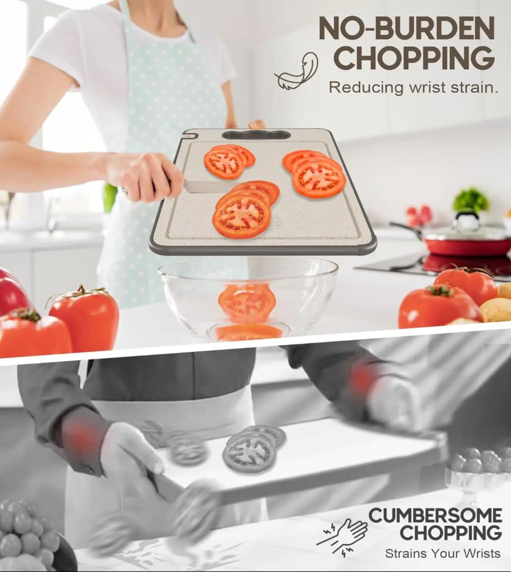 SEQ Premium 4-in-1 Stainless Steel Cutting Board with Knife Sharpener, Garlic Grater and Thawing Plate Double-Sided Metal Chopping Board for Meat, Vegetables, Fruits Durable Easy to Clean Kitchen Tool