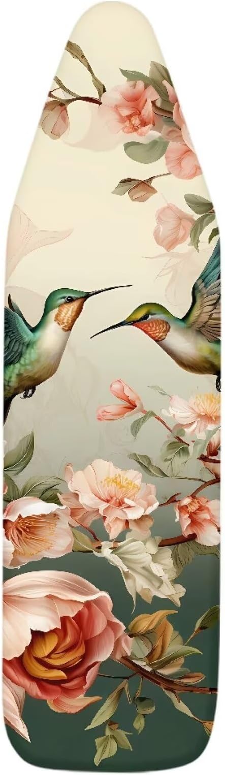 Bird Flowers Iron Board Cover Scorch Resistant Heat Insulation Ironing Board