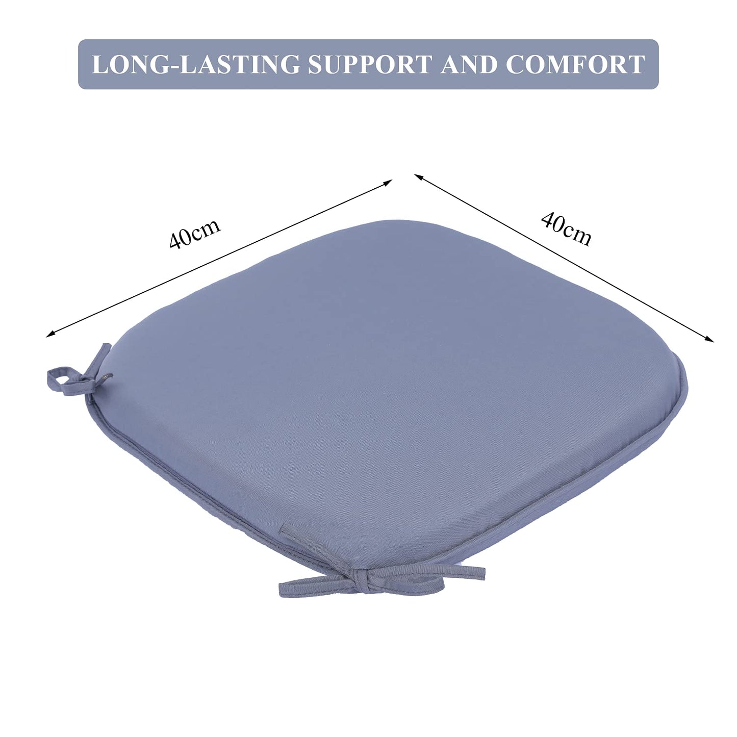 RACE LEAF Garden Chair Cushions outdoor seat cushions waterproof cushionsChair Pads,Seat Pads for Dining Chairs,Cover Indoor Outdoor Seat Pad Cushions,for Your Living Room(round Pack of 4, light grey)