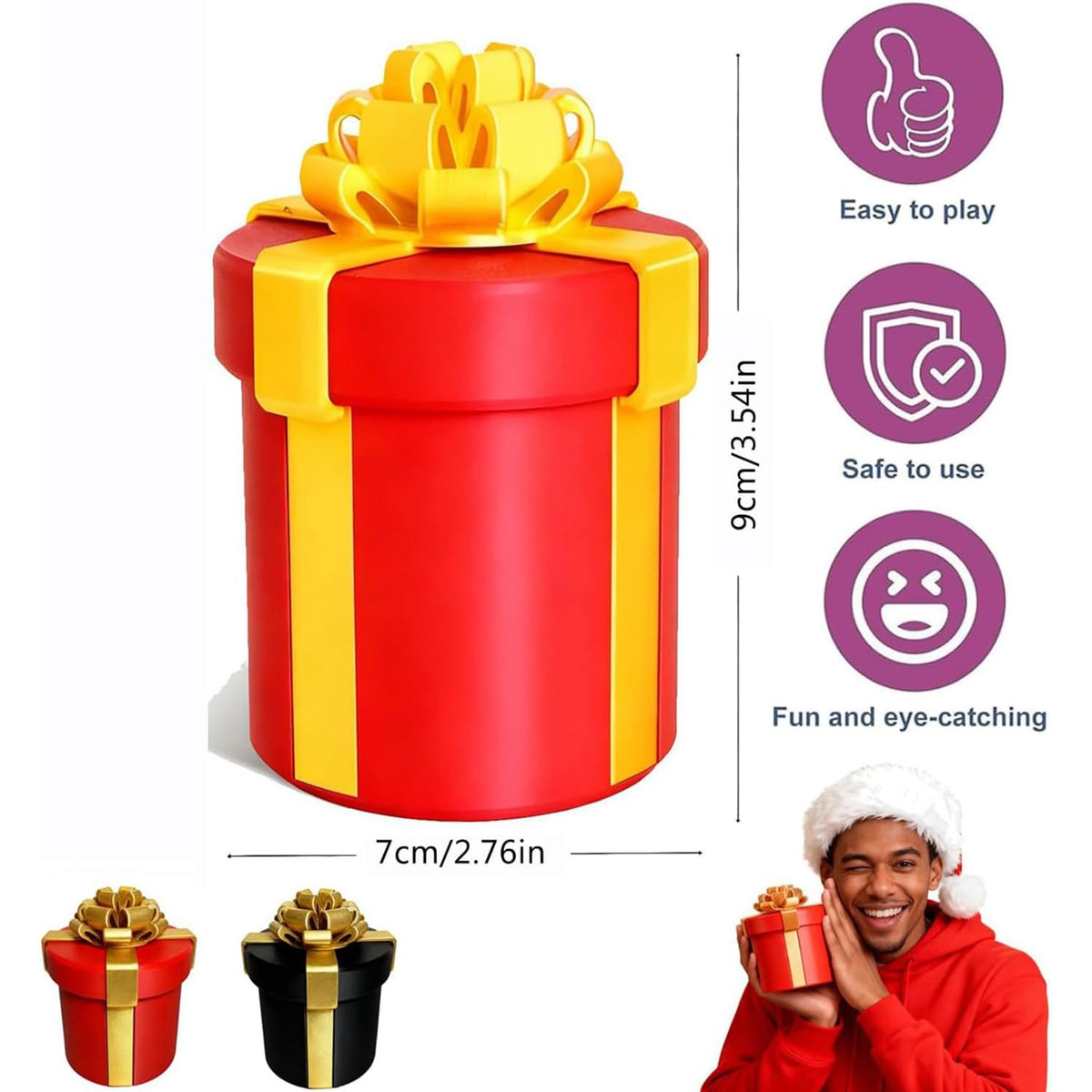 Annoying Nested Screw Gift Box, Annoying Gift Box, 10 Layer Reusable Prank Gifts Boxes for Cash and Small Surprises,Funny Money Puzzle Boxs for Birthday Christmas White Elephant Party (Red Gold)
