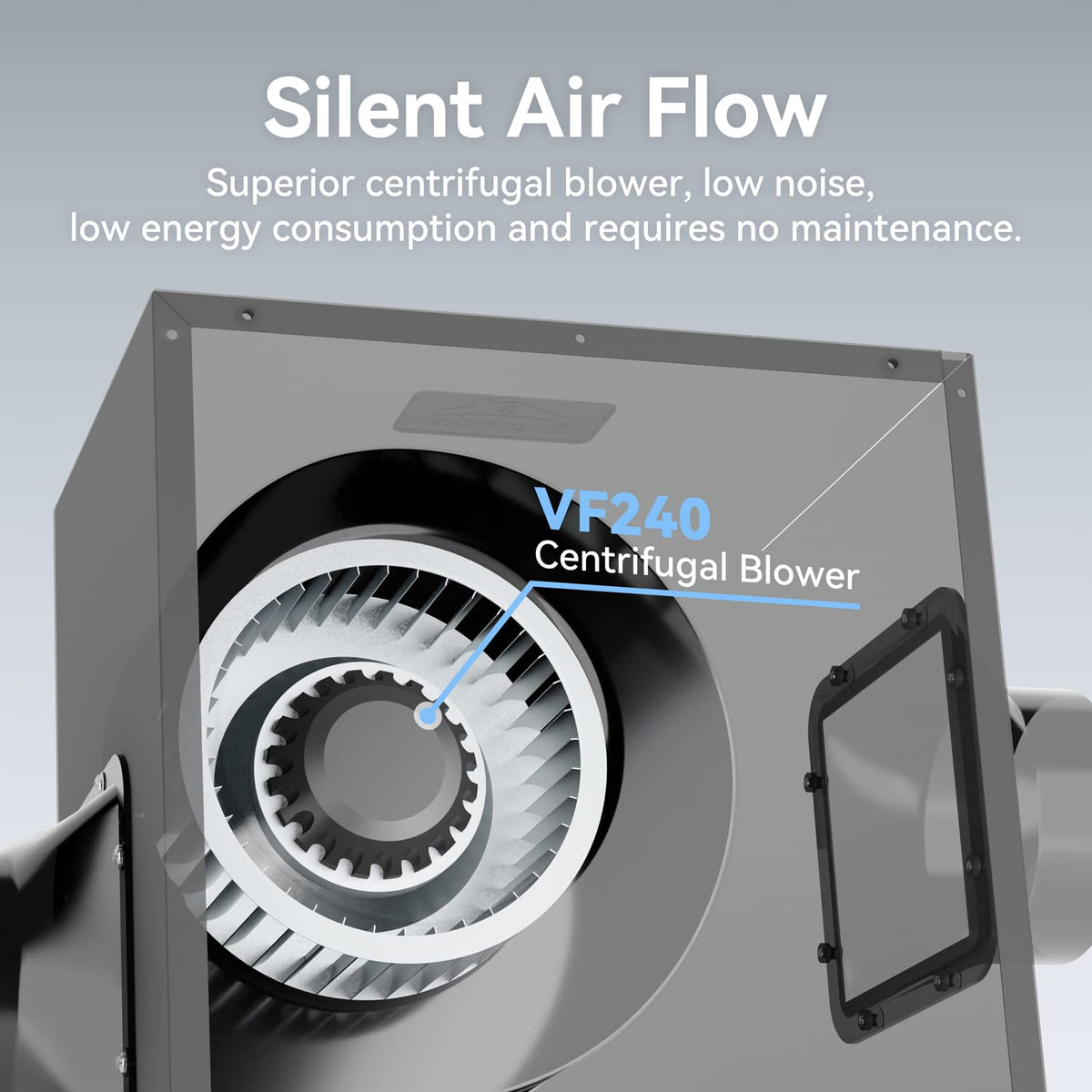 SUPROCKY Ultra Quiet Bathroom Exhaust Fan, Remote Mount In Line Fan, Exhaust Ventilation Fan for Bathroom, Kitchen, Garage and Residential Ventilation, Black, 300CFM